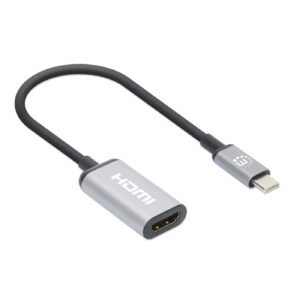 INTELLINET 153706 Adaptador USB-C a HDMI 4K 60Hz - Conecta fácilmente un dispositivo USB-C a una pantalla HDMI.