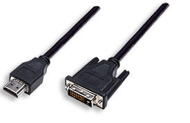 MANHATTAN 372503 Cable HDMI Macho a DVI-D 24+1 Macho - Enlace Dual, Negro, 1.8m.