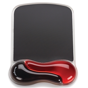 Alfombrilla para Ratón y Reposamuñecas KENSINGTON® Duo Gel Rojo Negro P5116