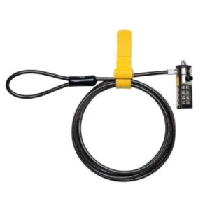 Candado de Combinación para Laptops KENSINGTON K67819WW - 1.8 Metros, Negro/Amarillo