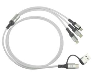 EL-994329 Cable de carga universal 5 en 1. Carga simultáneamente 3 dispositivos. Easy Line