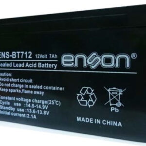 Batería de Respaldo 12V 7A ENSON ENS-BT712 - 12 V, Negro