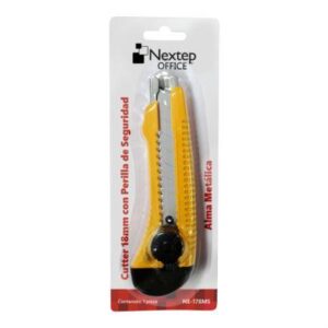 NE-005B Cutter Plástico Nextep NE-178MS Grande Navaja de 18mm Alma de Metal y Perilla de Seguridad