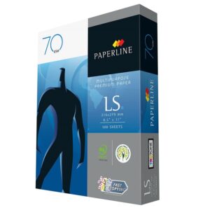 Papel Bond Paperline 48991389136438 Caja con 10 paquetes con 500 hojas tamaño carta 21.6 cm x 27.9 cm 95 blancura 70 gramos Alta Blancura