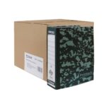 Nextep Registrador Oficio Printeck verde pieza 24-002A-1 material Cartón medidas 27.75 cm ancho x35 altura y 7 de lomo 2 argollas capacidad 360 hojas