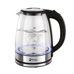 Hervidor de Agua Nextep NE-682 Eléctrico Auto Apagado 1000w 2 litros de capacidad Vidrio de borosilicato