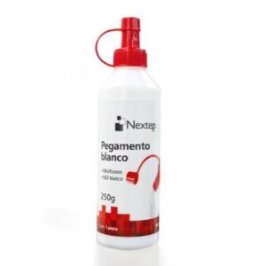 Pegamento Blanco Nextep Junior NE-121D Multiusos 250 gr Uso Papel - Tela, Madera, Cerámica etc No tóxico y fácil de aplicar