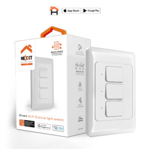 Nexxt Solutions Home NHE-T100 Interruptor de 3 circuitos inteligente con conexión Wi-Fi