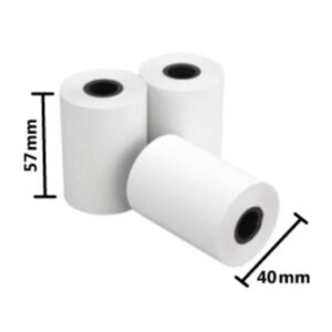 Rollo de Papel Nextep Térmico NE-528 57x40 mm c/10 piezas gramage 55 y largo 14m+5 impresión color negro