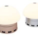 NECNON NPLLNL08S6 Luminario led nl-1 smarthub 6 puertos touch amperaje inteligente - proteccion contra descargas plata