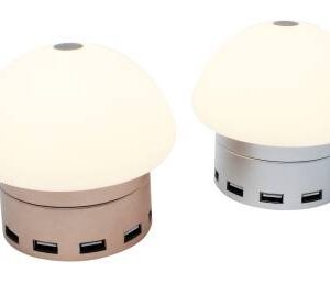 NECNON NPLLNL08S6 Luminario led nl-1 smarthub 6 puertos touch amperaje inteligente - proteccion contra descargas plata