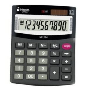 GENERICO Calculadora Nextep NE- 184 10 Dígitos Semi Escritorio Bateria / Solar