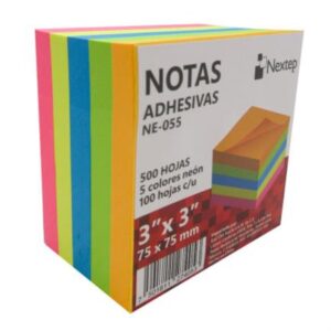 Nota adhesiva Nextep 3X3 neon c/500 hj
