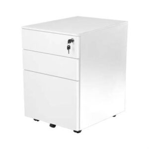Archivero Metálico Nextep NE-644TB con 3Cajones Ajustables Carta/Oficio con cerradura 2 llaves color blanco mate soporta hasta 50 kg en cada cajón dimensi