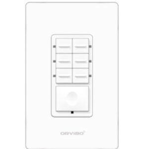 Botonera de 7 Escenas Inteligente Orvibo T10S7ZW-1UO - Color blanco, Inalámbrico y alámbrico, Wi-Fi, 2400 MHz, 120 - 270