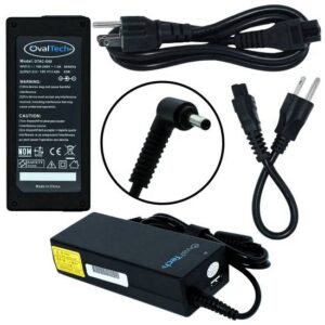 Cargador/adaptador de corriente c/cable OTAC-E60 para computadora portatil + usb 65w - 19v 3.42a (4.0*1.35) usb salida: 5v, 2.1amp marca OVALTECH
