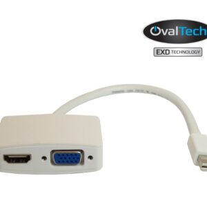 Adaptador Mini DisplayPort a HDMI / VGA OVMDP-2EN1 OVALTECH OVMDP-2EN1
