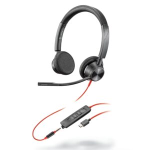 PLANTRONICS HP Poly Blackwire 3225 - Alambricos, USB-A, conector 3.5 mm, Binaural
