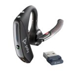PLANTRONICS Poly VOYAGER 5200 UC - Bluetooth para moviles y computadoras, incluye estuche de carga y adaptador Bluetooth