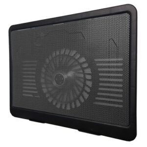 Base Enfriadora - luz led, ángulo ajustable, 1 Hub USB, 9 a 15 Pulgadas, Negro, BROBOTIX 044695N