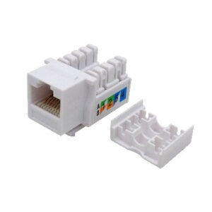 Jack rj45 - cat 5e, keystone de impacto, p/cable utp sin blindar, uso c/herramientas de ponchado, blanco, BROBOTIX 230201