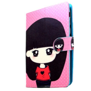 345621 Funda BROBOTIX - 7 pulgadas, Folio, Rosa, Universal