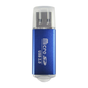 Lector MicroSD BROBOTIX 345673A - 480 Mbit/s, Azul, USB 2.0