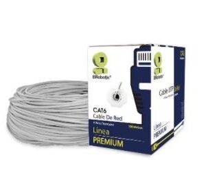 Bobina UTP - Cat6, 100 m, Interior, Gris, 100 Cobre, BROBOTIX 065810