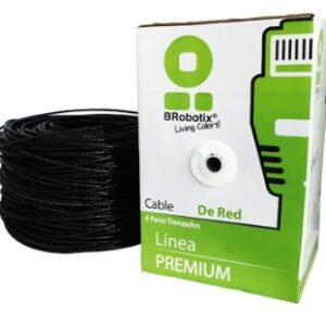 Bobina UPT - CAT5e, 305 m, Exterior Doble Forro, Negro, CCA, BROBOTIX 055305