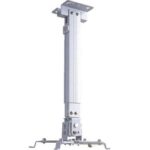 Soporte de Proyector Universal - para Techo ó Pared, Expandible de 43 a 63 cms, en Acero, con Resistencia de 10 kg, Color Blanco, BROBOTIX 573106