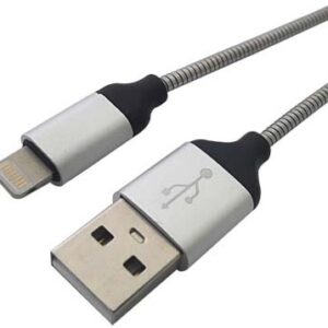 Lightning, Acero, Carga Rápida 161219 Cable Lightning BROBOTIX 161219 - Gris, Apple, Cable Lightning