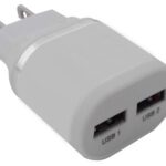 2 Puertos USB 161264B Cargador BROBOTIX 161264B - Color blanco