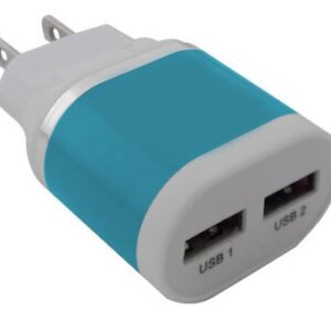 2 Puertos USB 161264A Cargador USB BROBOTIX 161264A - USB, Turquesa