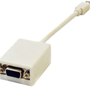 Convertidor Mini Displayport a VGA BROBOTIX 104574 - Color blanco, Mini DisplayPort, VGA, Macho/hembra