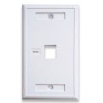 Tapa - faceplate de 1 panel para jack - universal, standard, blanco, BROBOTIX 251701