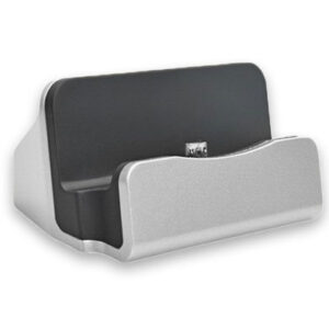 CARGADOR USB DE PEDESTAL MICRO USB BROBOTIX 005027 - Plata, Corriente alterna / MicroUSB