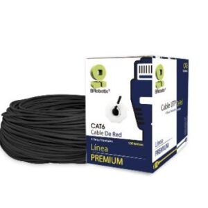 Bobina UTP - Exterior, Doble Forro BROBOTIX 176122, 100 m, Negro, Exterior, Cat6, CCA