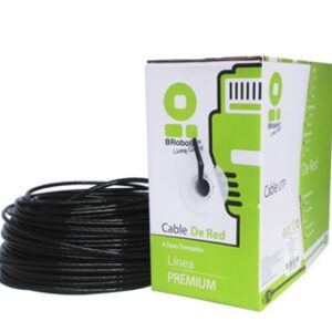 Bobina UTP - CAT5e, 100 m, Exterior Con Gel, Negro, CCA, BROBOTIX 181005