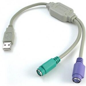 000897 Convertidor USB a PS2 BROBOTIX - USB, PS/2, 0, 22m, Gris