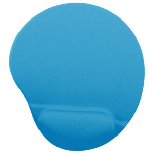 TIPO GEL TURQUESA Mouse Pad - C/ Almohadilla Tipo Gel, AZUL TURQUESA, Antiderrapante, Monótono, 24.5*21.5*0.2 Cms, BROBOTIX 500074T