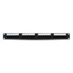 Panel de Parcheo CAT6 - 24 puertos RJ45, Montaje en Rack 1U, Negro, BROBOTIX 497608