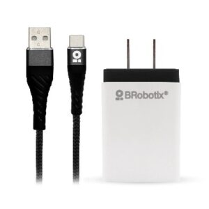 Cargador BROBOTIX USB C/CABLE TIPO C CARGA RÁPIDA 963325 - negro, pared, 5 v, 1