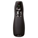 APUNTADOR Y PRESENTADOR LÁSER BROBOTIX R400 - Negro, Inalámbrico/USB, 57 g, 15 m