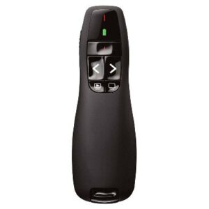 APUNTADOR Y PRESENTADOR LÁSER BROBOTIX R400 - Negro, Inalámbrico/USB, 57 g, 15 m