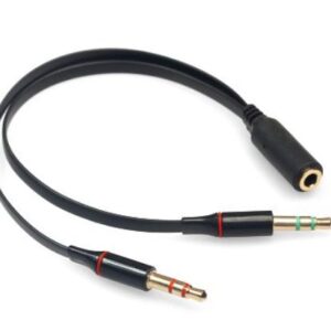 Adaptador Stereo 651404 Y - 3.5 mm Hembra a 3.5 mm BROBOTIX 651404, 3.5 mm, Negro, 20cm