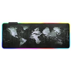 BROBOTIX MousePad Gamer - Planisferio, Iluminado (651329)