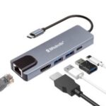 Docking station 5 en 1: usb v3.0 tipo c a hdmi - 2 puertos usb v3.0, usb tipo c, rj45 gigabit, BROBOTIX 6000694