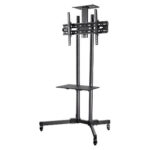 Soporte de Piso - Móvil, para Pantalla BROBOTIX 963050, 50 kg, Acero laminado en frío, 32 pulgadas, 70 pulgadas, Pantallas