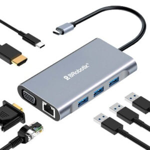 6001202 Docking Station USB C - 7 EN 1, HDMI/RJ45 RJ45 10/100 A/USB C/VGA. BROBOTIX 60001202