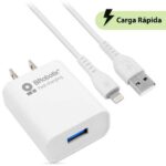 Combo carga rápida: cargador usb v3.0 + cable lightning. blanco (6001349) - BROBOTIX